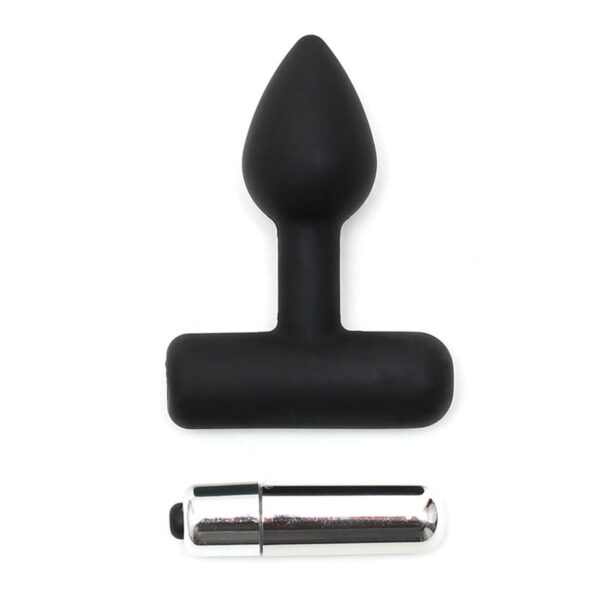 Butt Plug with Vibrating Bullet Black - Image 2