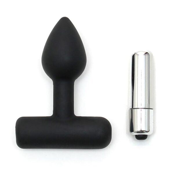 Butt Plug with Vibrating Bullet Black - Image 3