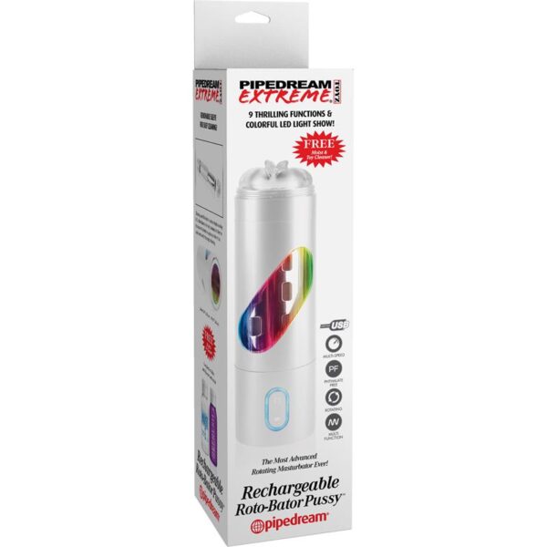 Pipedream Extreme Toyz  Rechargeable Roto-Bator Pussy - Image 6