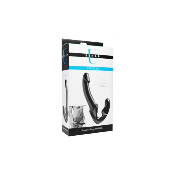 Revolver Strapless Strap On G-Spot Dildo Black - Image 6