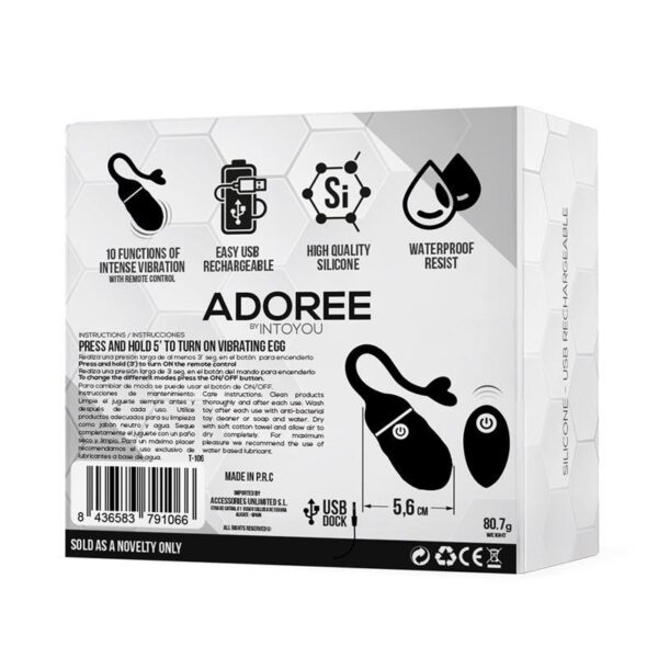 Adoree Vibrating Egg USB Remote Control USB Silicone - Image 6