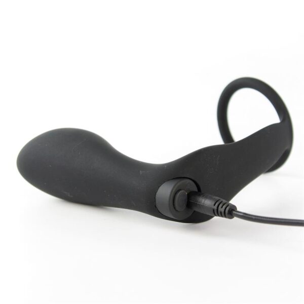 Ansel Anal Plug with Vibration and Cock Ring USB Silicone - Image 3