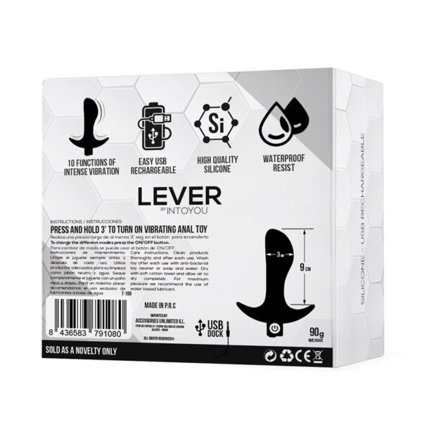 Lever Anal Plug with Vibration USB Silicone - Image 6