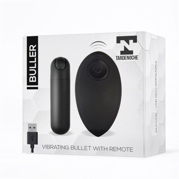 Buller Vibrating Bullet Remote Control USB Silicone Black - Image 2