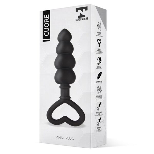 Cuore Anal Plug Silicone Black - Image 2