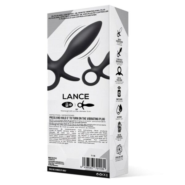 Lance Anal Plug Remote Control Liquified Silicone USB - Image 3