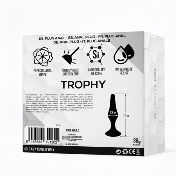 Trophy Anal Plug 11 cm Silicone Black - Image 3