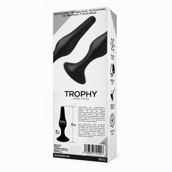 Trophy Anal Plug 15 cm Silicone Black - Image 3