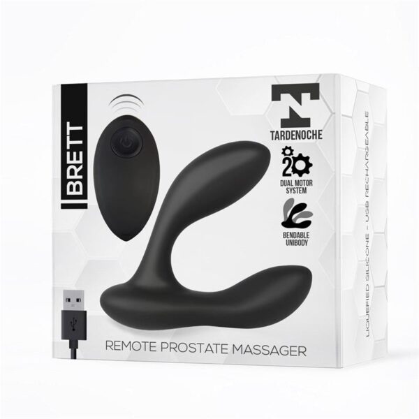 Brett Prostate Massager Remote Control USB Liquid Silicone - Image 2