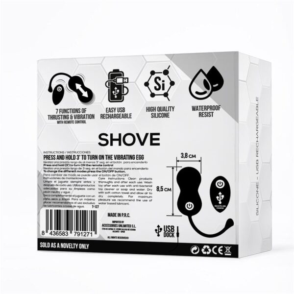 Shove Thrusting and Vibrating Egg with Remote Control - Image 3