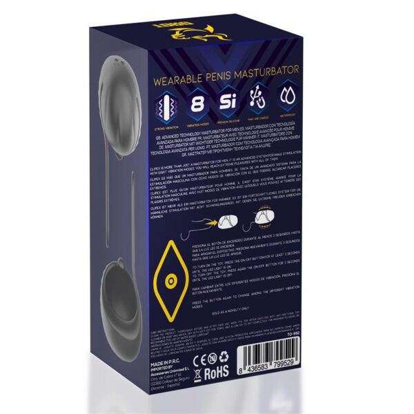 Clipex Adjustable Male Masturbator with Clip System Premium Silicone Magnetic USB - Image 6