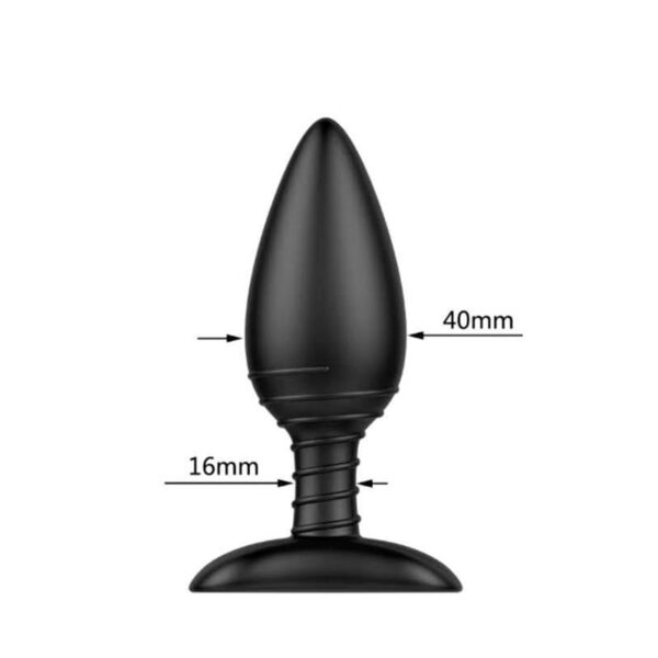 Asher Butt Plug with Remote Control Magnetic USB Black - Image 9