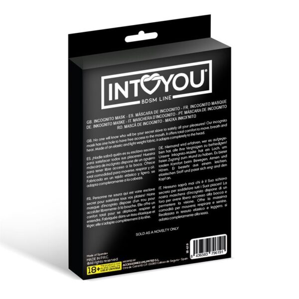 Lilith Incognito Mask with Opening in the Mouth Black - Image 3