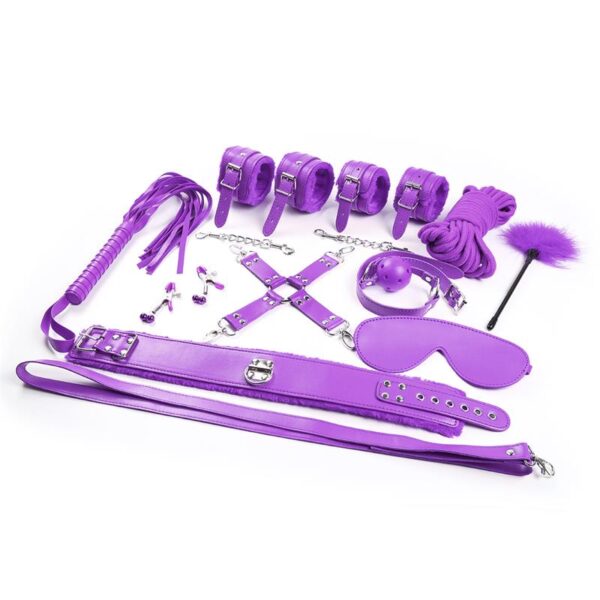 Bondage Set 10 Pieces Purple - Image 4