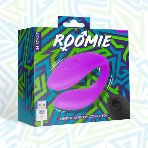 Roomie Couples Vibrator Unibody Liquid Silicone Remote Control USB - Image 2