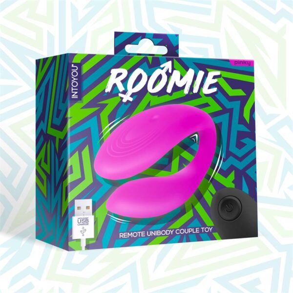Roomie Couples Vibrator Liquid Silicone Unibody Remote Control USB - Image 2