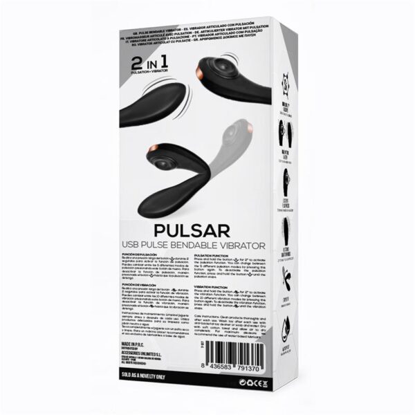 Pulsar Articulated Skeleton Vibrator with Pulsation Silicone USB - Image 3