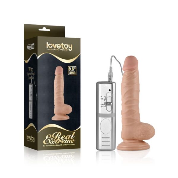 Dildo Real Extreme with Vibration 8.5 Flesh - Image 4