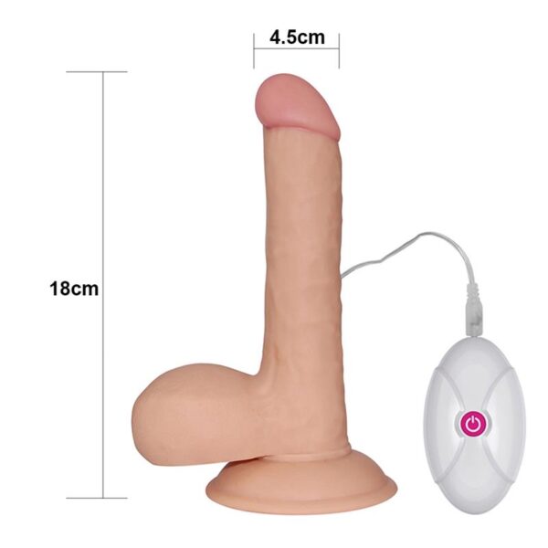 Dildo The Ultra Soft Dude with Vibration 7.5 Flesh - Image 7