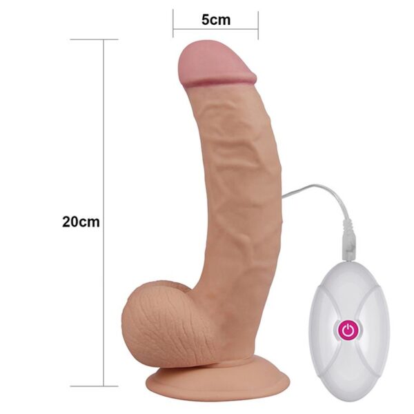 Dildo The Ultra Soft Dude with Vibration 7.5 Flesh - Image 7