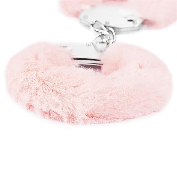 Furry Metal Handcuffs Pink - Image 5