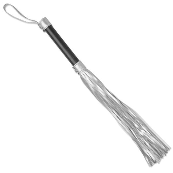 Flogger Faux Leather Silver and Black - Image 2
