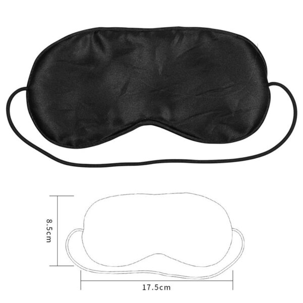 Blindfold Silver and Black with Elastic - Image 2