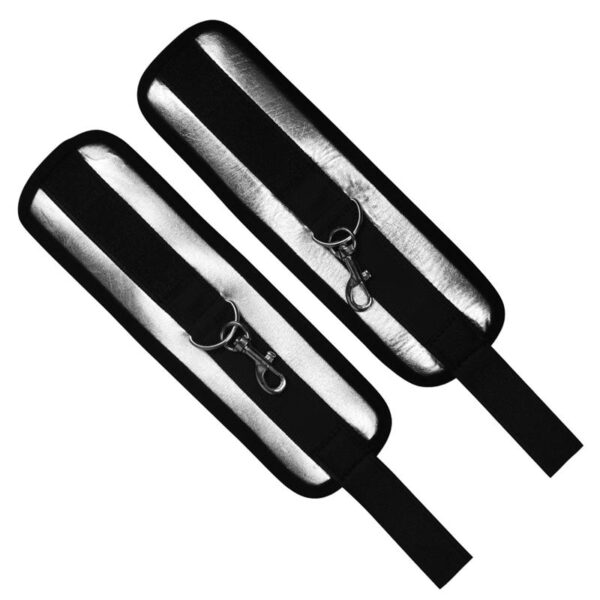 Velcro Handcuffs  Black and Silver - Image 3