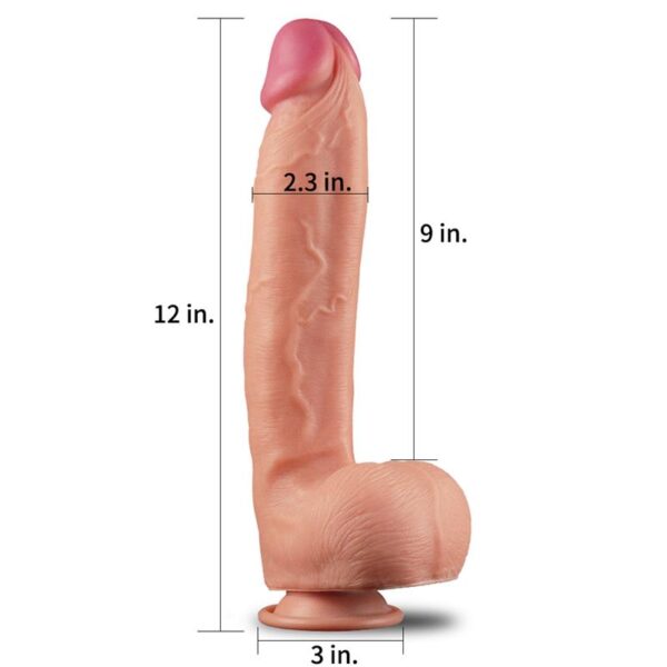 Dildo Nature 12 Dual Layer Flesh - Image 2