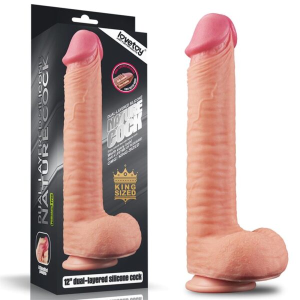 Dildo Nature 12 Dual Layer Flesh - Image 4