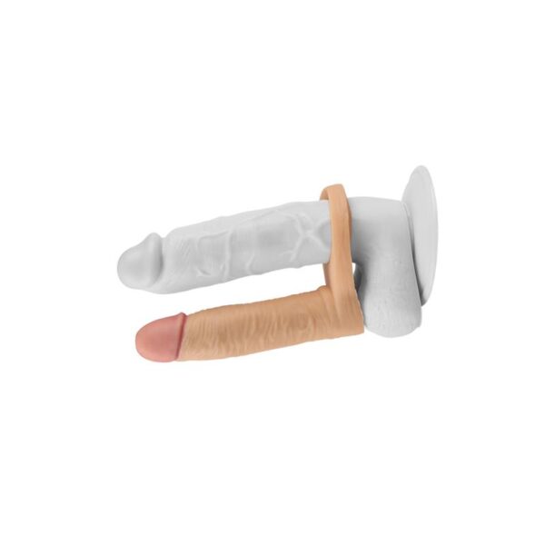 Dildo The Ultra Soft Double with Vibration 5.8 Flesh - Image 3