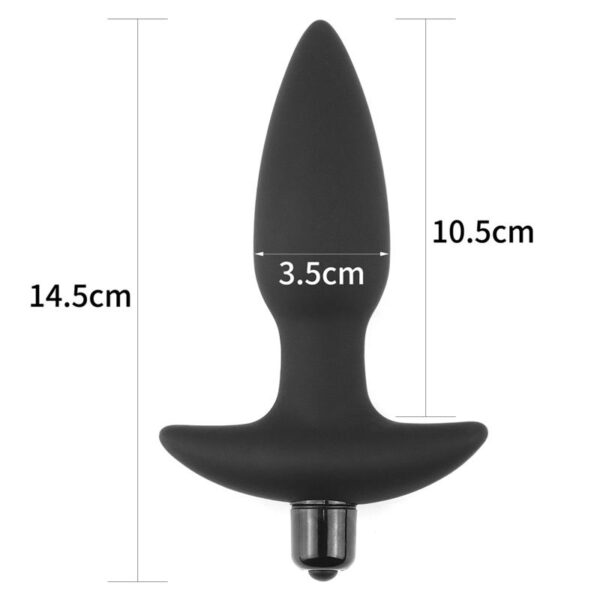 Butt Plug Fantasy Plug with Vibration Black - Image 5