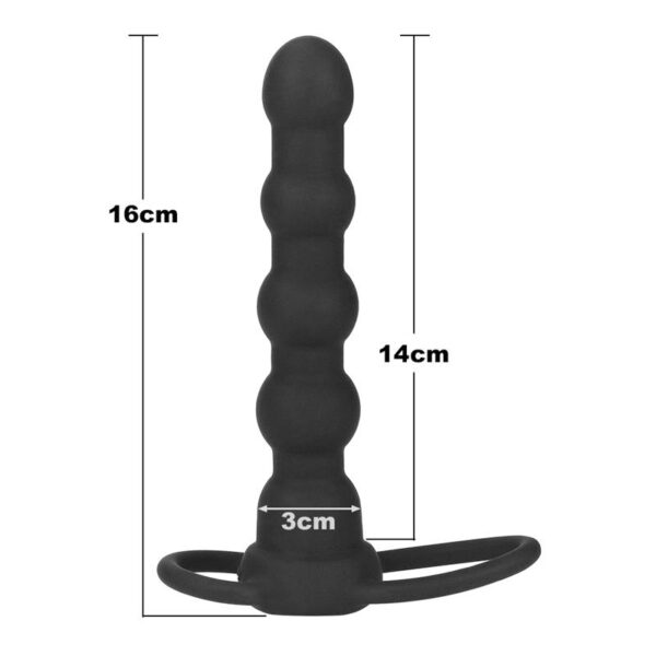 Butt Plug Double Prober with Vibration Black - Image 8