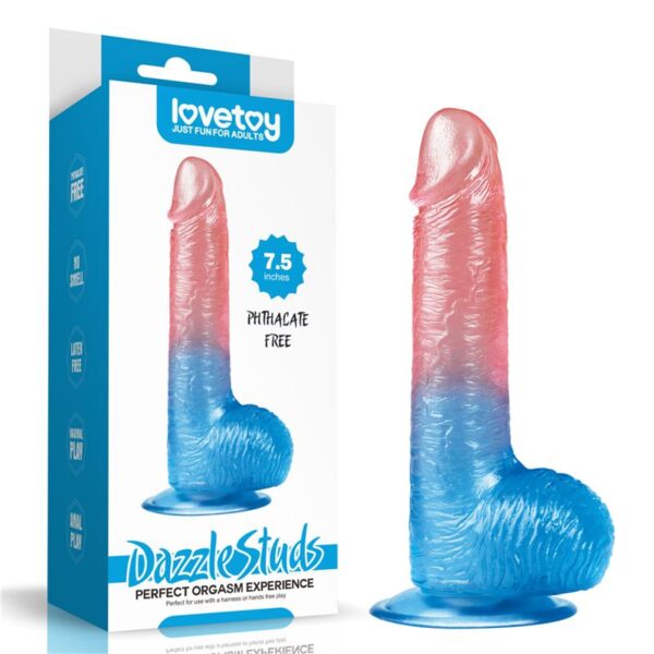 Dildo Dazzle Studs 7.5 Pink and Blue - Image 3