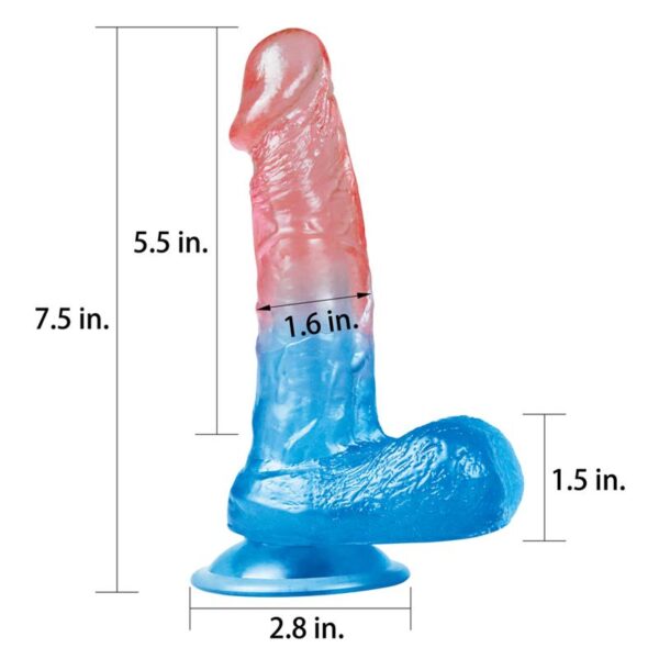 Dildo Dazzle Studs 7.5 Pink and Blue - Image 2