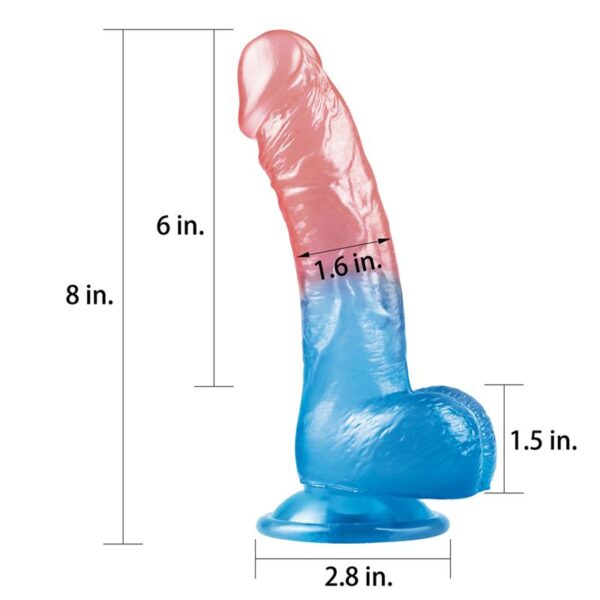 Dildo Dazzle Studs 8 Pink and Blue - Image 2