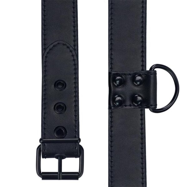 Collar with Leash Black Matt - Image 3