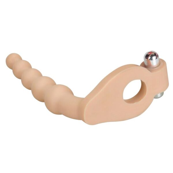 Anal Stimulator The Ultra Soft Bead 6.5 with Vibration Flesh - Image 2