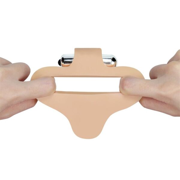 Anal Stimulator The Ultra Soft Bead 6.5 with Vibration Flesh - Image 4