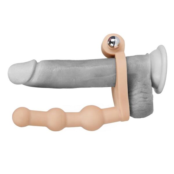 Anal Stimulator The Ultra Soft Bead 6 with Vibration Flesh - Image 5
