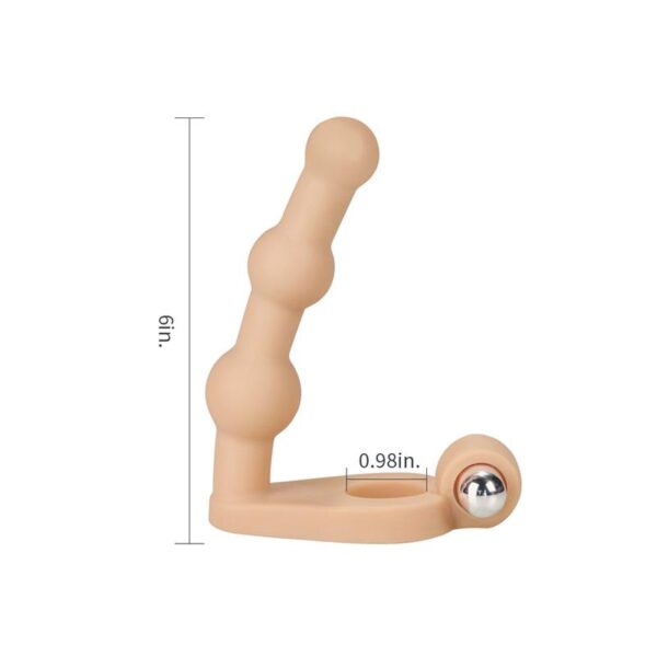 Anal Stimulator The Ultra Soft Bead 6 with Vibration Flesh - Image 6
