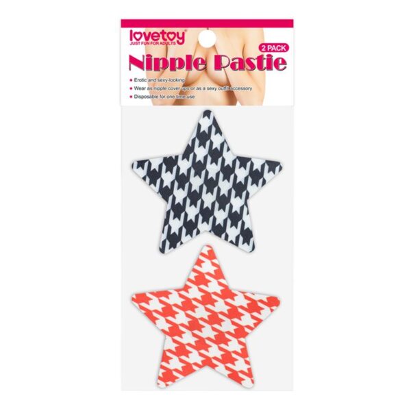 Pack Nipple Covers Star Red and Black - Image 2