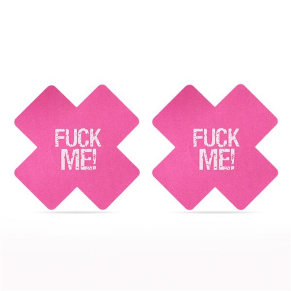 Pack Nipple Covers Cross Black and Pink FUCK ME - Image 3