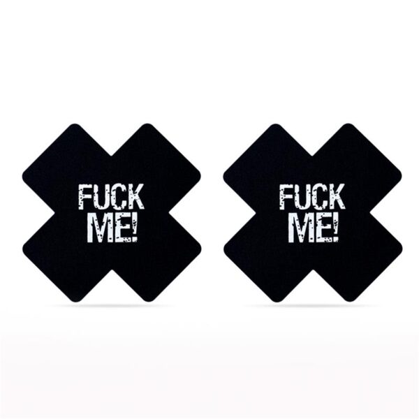 Pack Nipple Covers Cross Black and Pink FUCK ME - Image 4