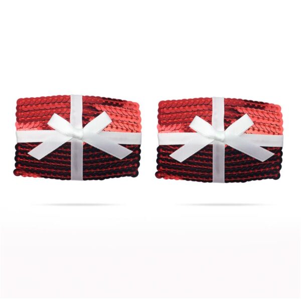 Nipple Covers Reusable Sequin Red - Image 3
