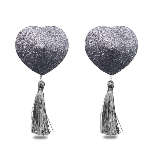 Nipple Covers Reusable Silver Glitter - Image 3