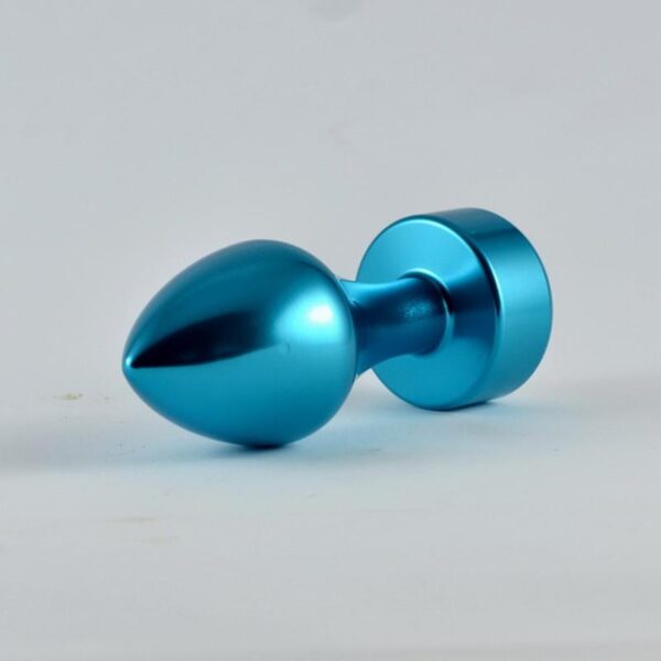 Butt Plug Blue Rosebud with Jewel - Image 2