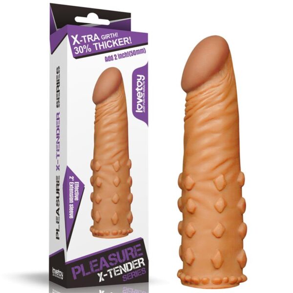 Penis Sleeve Add 2 Pleasure X Tender Brown - Image 6