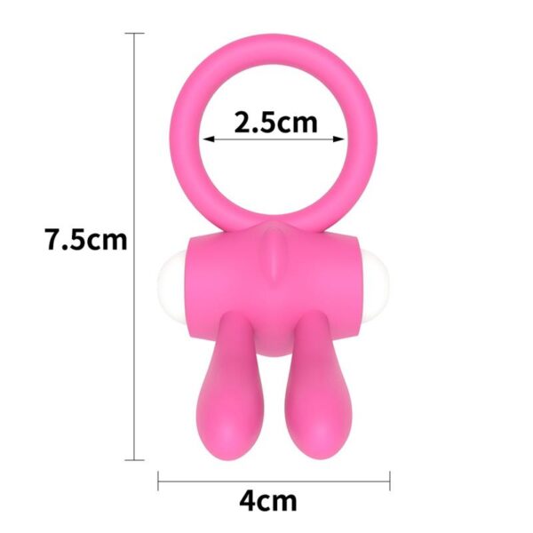 Vibrating Cockring Power Clit Pink - Image 5