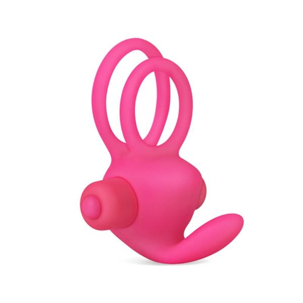 Double Vibrating Cockring Power Clit Duo Pink - Image 2